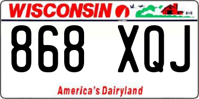 WI license plate 868XQJ