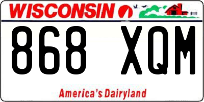 WI license plate 868XQM