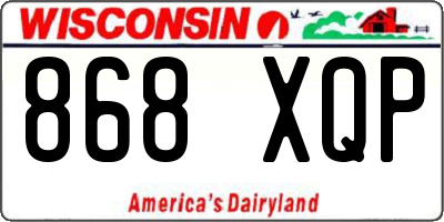 WI license plate 868XQP