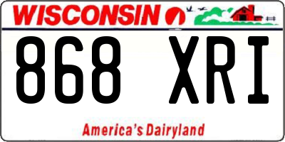 WI license plate 868XRI