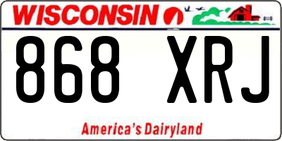WI license plate 868XRJ