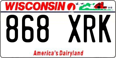 WI license plate 868XRK