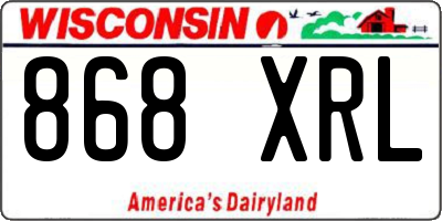 WI license plate 868XRL