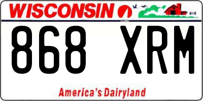 WI license plate 868XRM