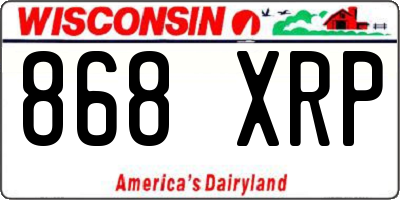WI license plate 868XRP