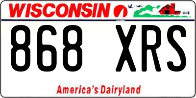 WI license plate 868XRS