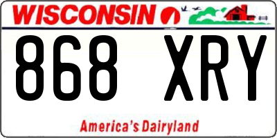 WI license plate 868XRY