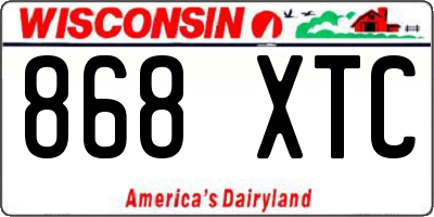 WI license plate 868XTC