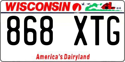 WI license plate 868XTG