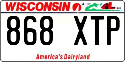 WI license plate 868XTP