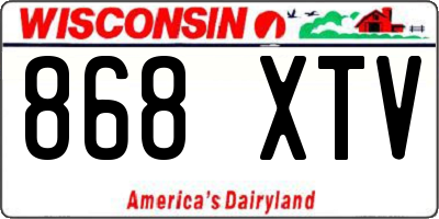 WI license plate 868XTV