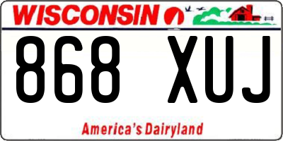 WI license plate 868XUJ