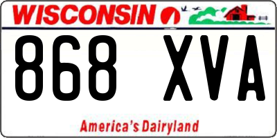 WI license plate 868XVA