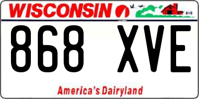 WI license plate 868XVE