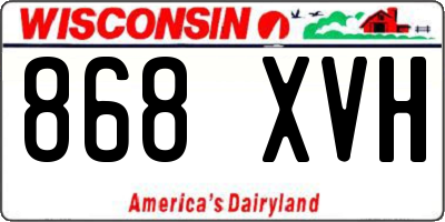 WI license plate 868XVH