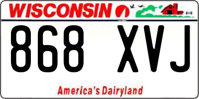 WI license plate 868XVJ