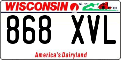 WI license plate 868XVL