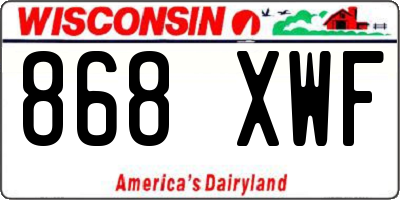 WI license plate 868XWF