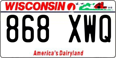 WI license plate 868XWQ