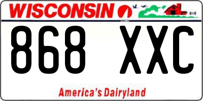 WI license plate 868XXC