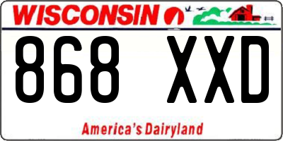 WI license plate 868XXD