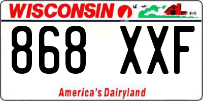 WI license plate 868XXF