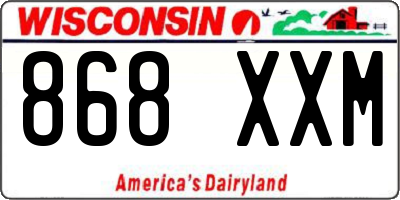 WI license plate 868XXM