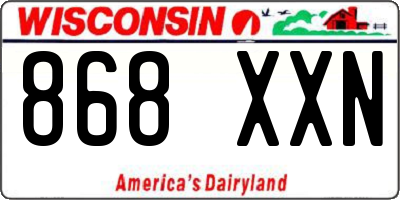 WI license plate 868XXN