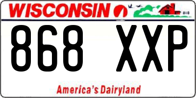 WI license plate 868XXP