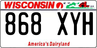 WI license plate 868XYH