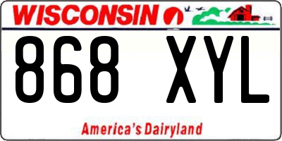 WI license plate 868XYL
