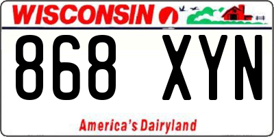WI license plate 868XYN