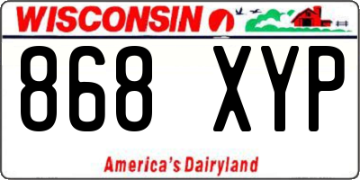 WI license plate 868XYP