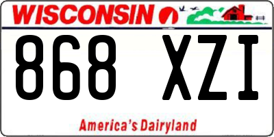 WI license plate 868XZI