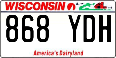 WI license plate 868YDH