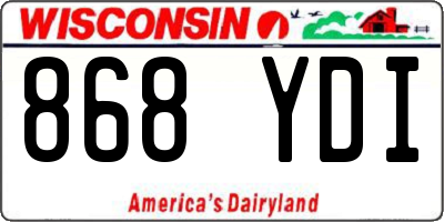 WI license plate 868YDI