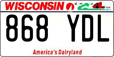 WI license plate 868YDL