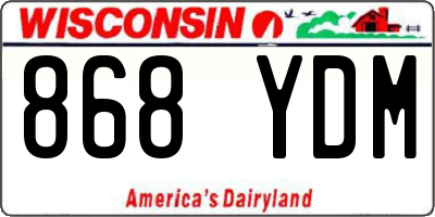 WI license plate 868YDM