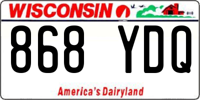 WI license plate 868YDQ