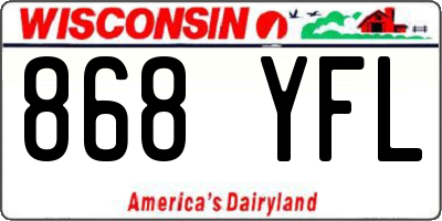 WI license plate 868YFL