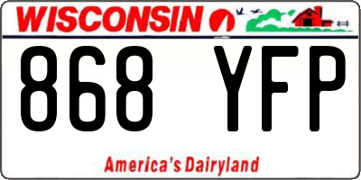 WI license plate 868YFP