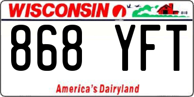 WI license plate 868YFT