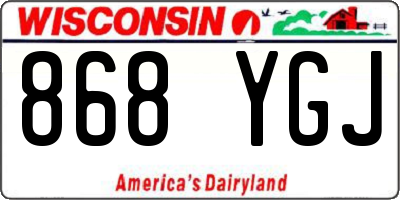 WI license plate 868YGJ
