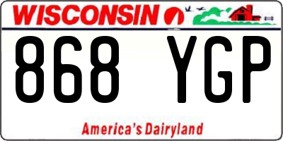WI license plate 868YGP