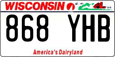 WI license plate 868YHB