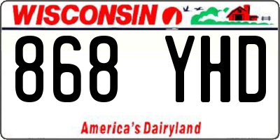 WI license plate 868YHD