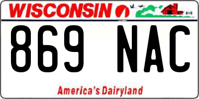 WI license plate 869NAC