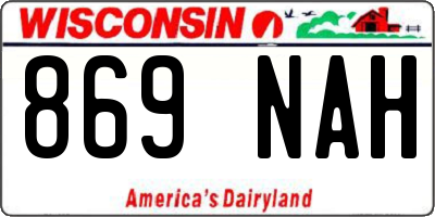 WI license plate 869NAH