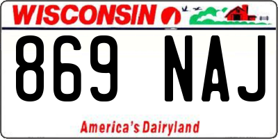 WI license plate 869NAJ