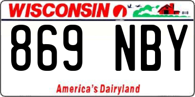 WI license plate 869NBY